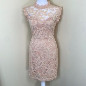 Cream/Blush Lace Dress